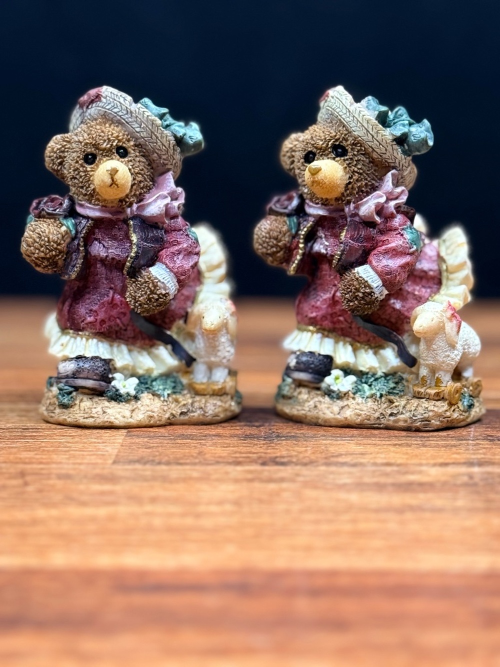 Bears with Lambs Figurines (Set of 2)